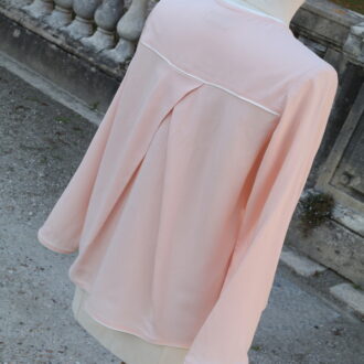 chemise unie viscose col rond France artisanal fantaisie Lilia