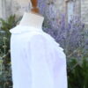 chemisier blanc boutonné col rond fait main Sonia