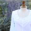 blouse froufrou droit fait main Bordeaux Sonia