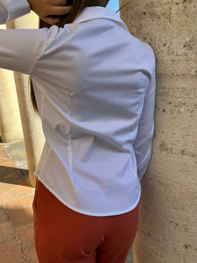 chemisier classique coton été poignet boutonné Iris