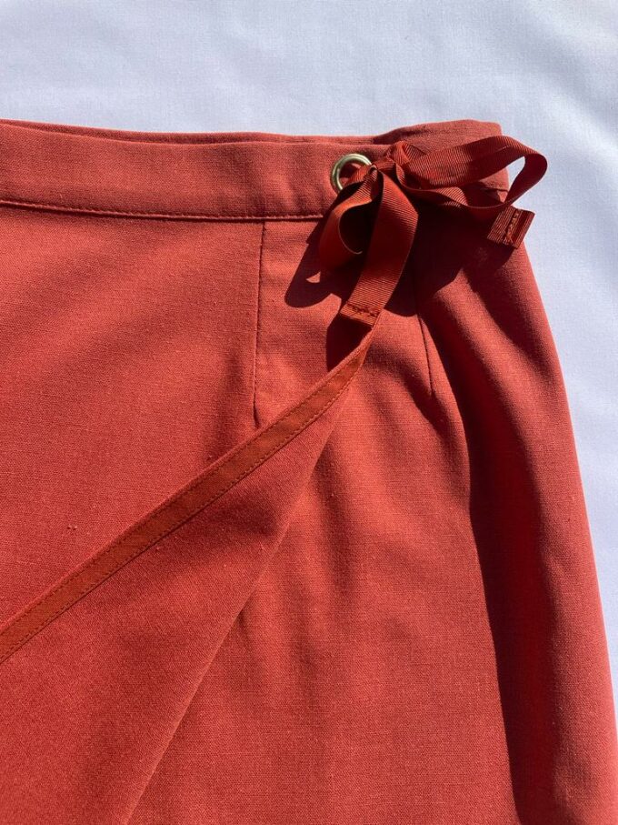 jupe portefeuille femme noué automne fait main Léonie