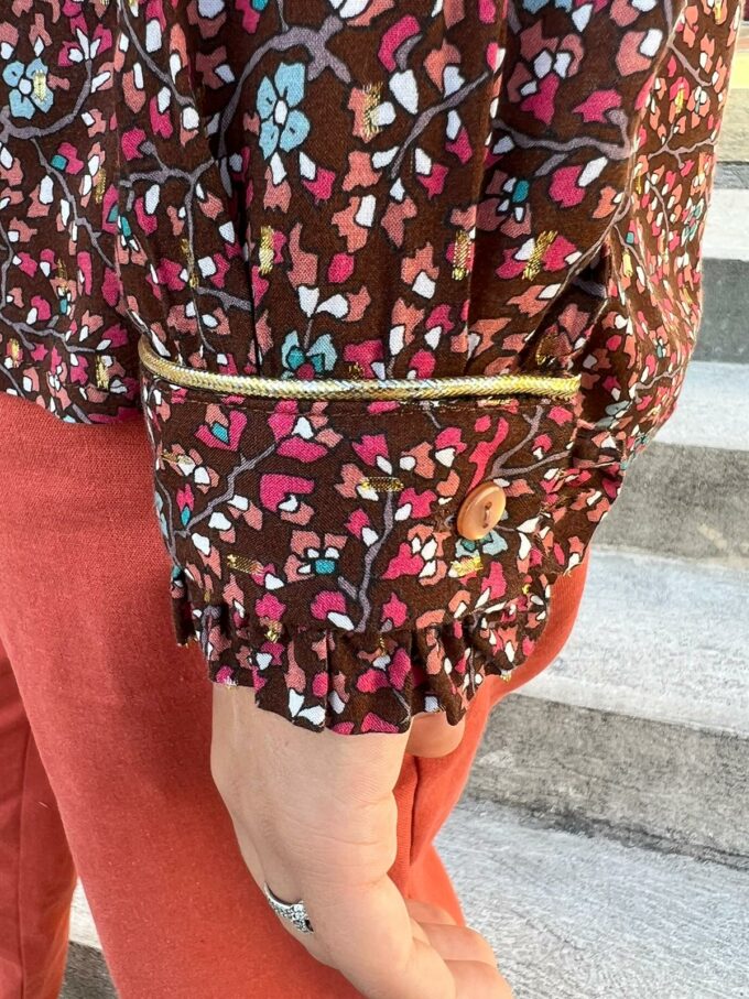 chemise femme légère Bordeaux créatrice fleuri Angel