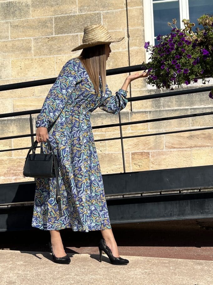 vêtement féminin froncé repas fluide Kyara