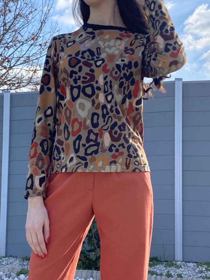 sweat manches longues col rond imprimé automne demi saison hivers Celeste