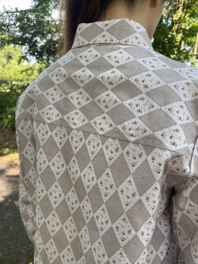 chemisier-corine-wasni-france-05 chemisier imprimée coton manche longue empiècement dos Corine