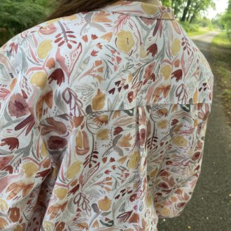 chemise imprimée coton boutonnée automne manches longues empiècement dos Naya
